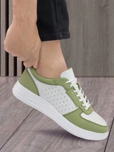 Mens M1050 Green & White Synthetic Casual Shoes
