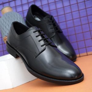Mens SE1013 Black Leather Shoes