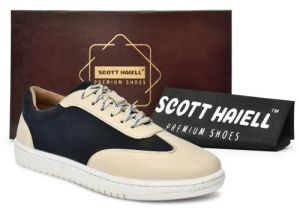 Mens SE1014 Light Beige & Black Synthetic Casual Shoes