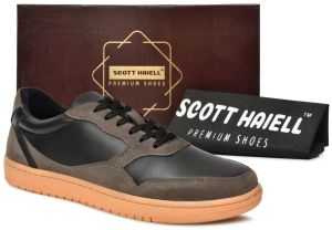Mens SE1025 Brown & Black Synthetic Casual Shoes