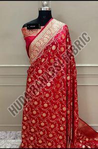 Ladies Pankhuri Jaal Katan Silk Banarasi Saree