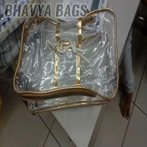 Plain PVC Golden Border Blanket Bag