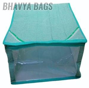 PVC Green Saree Packaging Bag