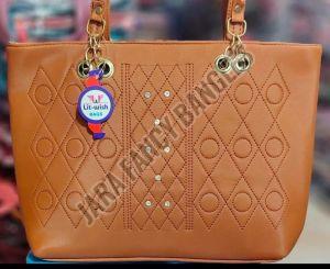 Brown Rexine Ladies Hand Bags