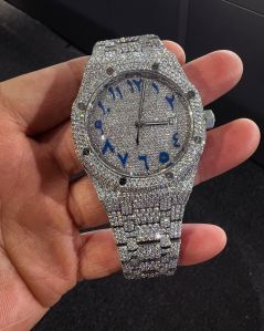 Men Hip Hop Moissanite Watch