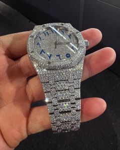 Men Hip Hop Moissanite Watch