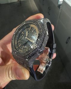 Black Fully Iced Man’s Watch