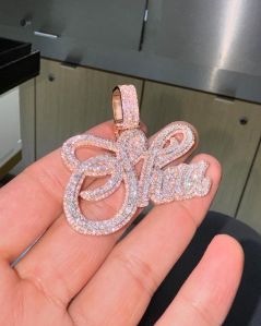 Moissanite Fully Iced Out Pendant