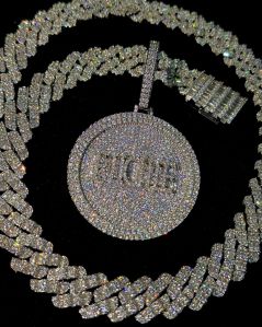 Custom Women Hip Hop Silver Pendant