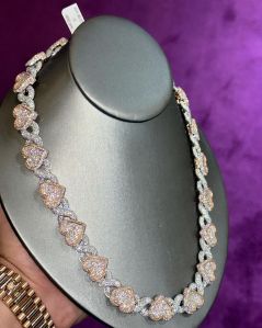 Vvs Diamond Moissanite Heart Shape Necklace