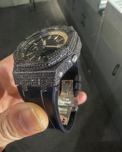Black Fully Iced Man’s Watch