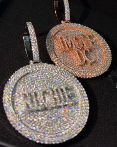 Custome Made Iced Out Hip Hop Silver Pendant