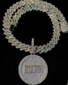 Custom Women Hip Hop Silver Pendant