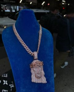 Gold Silver 925 Iced Out Hip Hop Rapper Pendant