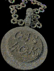 Round Silver Moissainate Pendant