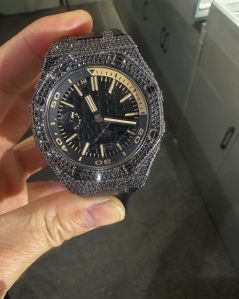 Black Fully Iced Man’s Watch