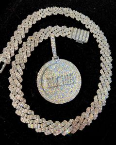 Custom Women Hip Hop Silver Pendant