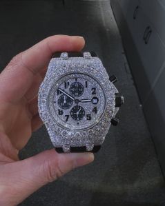 Diamond Moissanite Man’s Watch