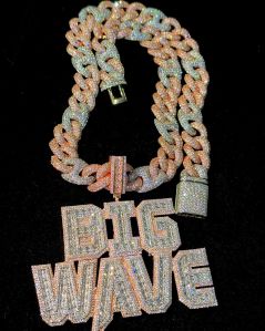 Fully Iced Out Moissanite Diamond Pendant