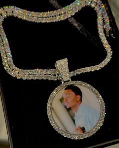 Golden Iced Out Hip Hop Rapper Pendant