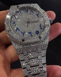 Men Hip Hop Moissanite Watch