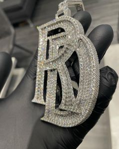 Rd Rapper Style Iced Out Silver Pendant