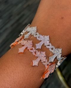 Vvs Moissanite Stone Luxury Cross Bracelet