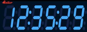Digital Clock (16 X 6 Inch) Blue