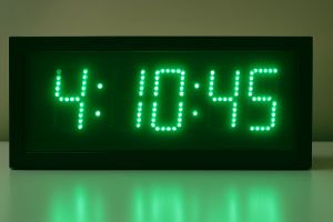 Digital Clock (16 X 6 Inch Green)
