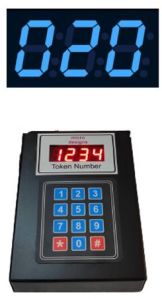 Token Number Display Board Blue