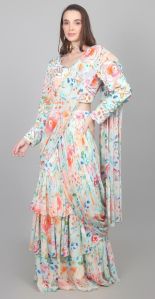 Women Printed Ready to Wear Saree