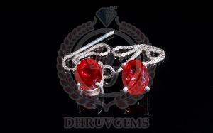 DG 0033 Ladies Stone Silver Earring