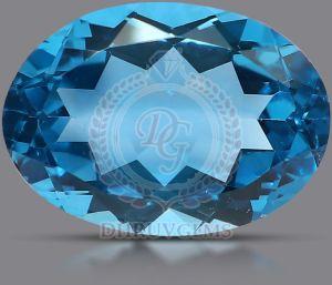 TGM 0020 Ocean Blue Oval Topaz Gem Stone