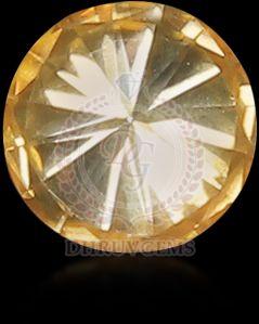 TGM 0074 Yellow Round Mossianite Gemstone