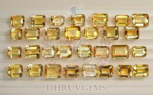 TGM 0429 Yellow Citrine Lot Octogan Gemstones