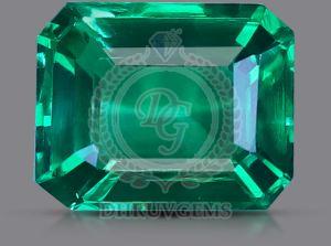 TGM 1050 Green Octogan Lab Grown Emerald Gemstone