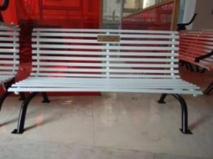 5 Feet Silver Metal Garden Bench