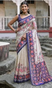 Brown Color Soft Tussar Silk Saree