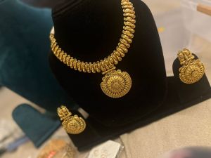 Ladies Antique Gold Plated Necklace Set