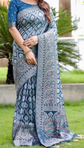 firozi kanjivaram silk saree
