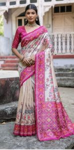 Brown Color Soft Tussar Silk Saree