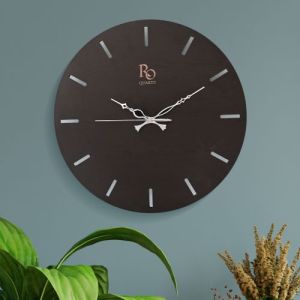 Darkwood Stripped Timepiece Wall Clock