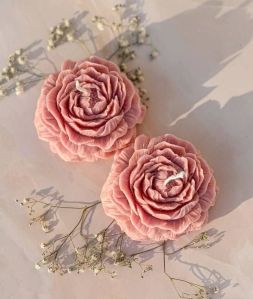 Pretty Peony Peach Rose Candle