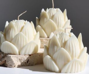 Soy Wax White Lotus Flower Candle