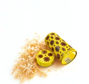 Yellow Printed Tin Can