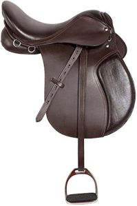 Brown Plain Leather Horse Saddle
