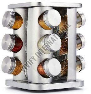 16 Jar Stainless Steel Spice Jar