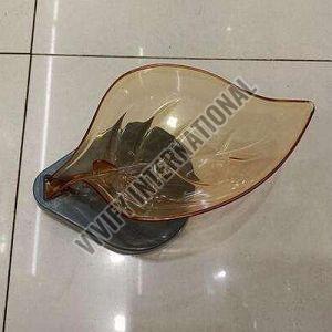 Plastic Leaf Shape Soap Holder Dish