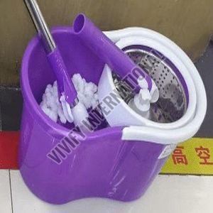 Purple White Plastic Mop Bucket Set