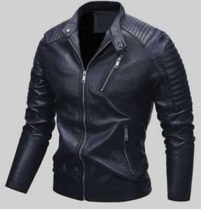 Mens Black Pure Leather Jacket